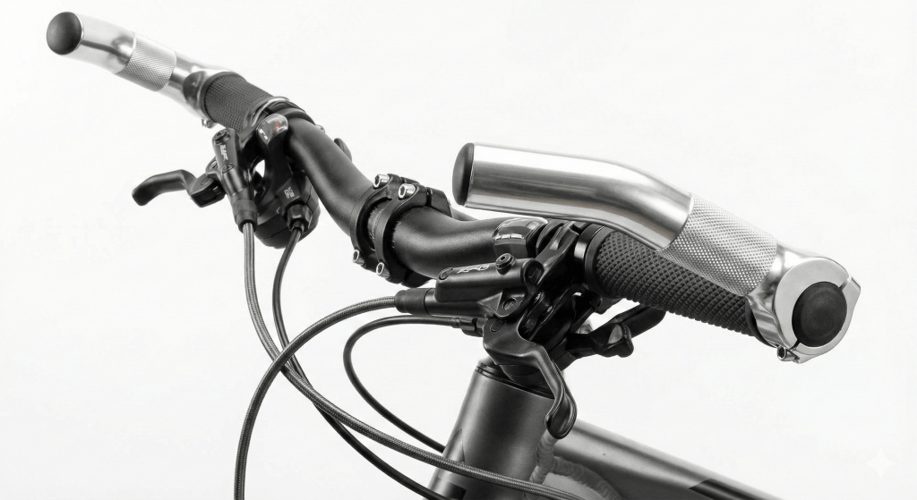 zoom sur un guidon de vtt
