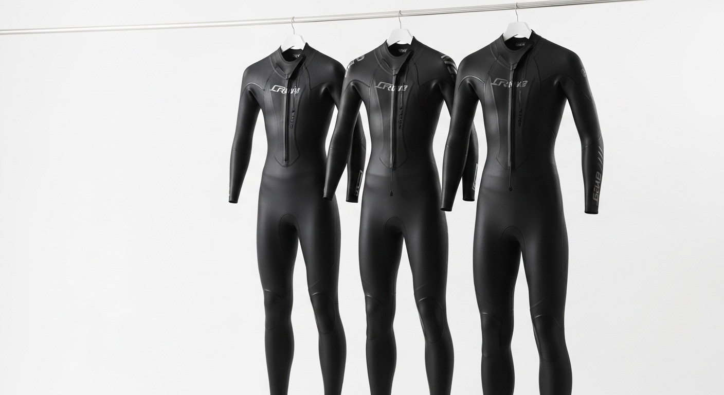 Comparatif de trois combinaisons néoprène de triathlon, de l'entrée de gamme au premium