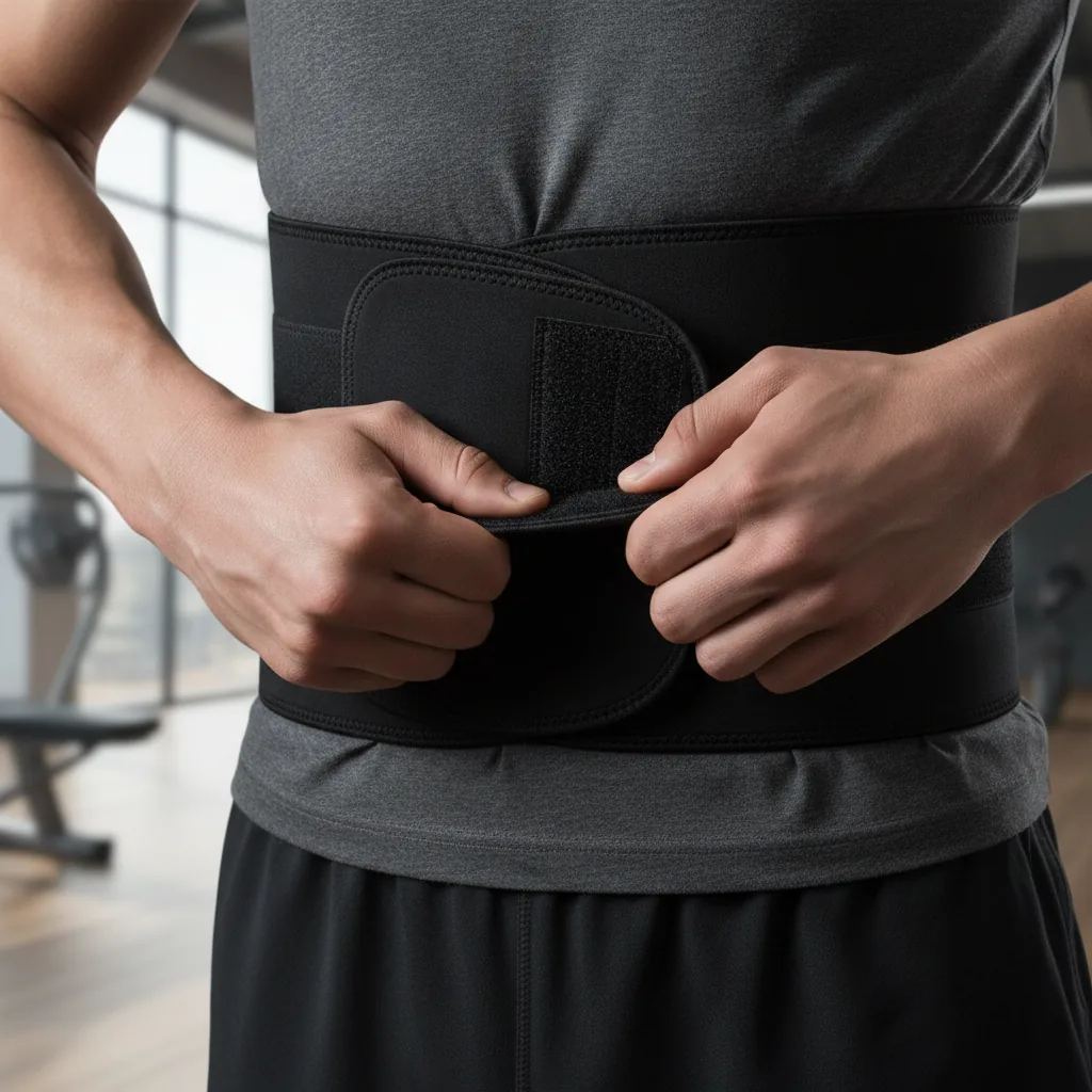 Réglage de la fermeture auto-agrippante d'une ceinture de maintien thoracique