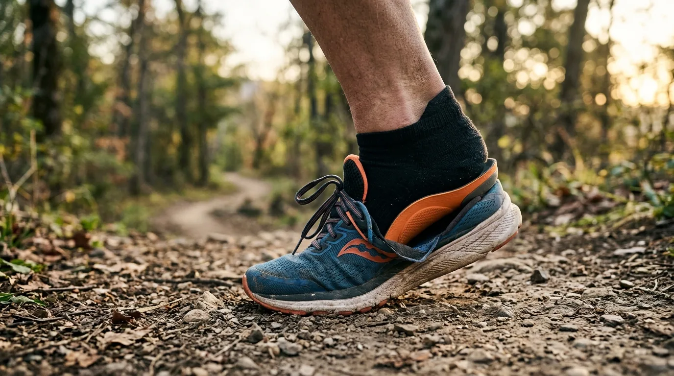 Semelle de soutien de voûte plantaire à l'intérieur d'une chaussure de course